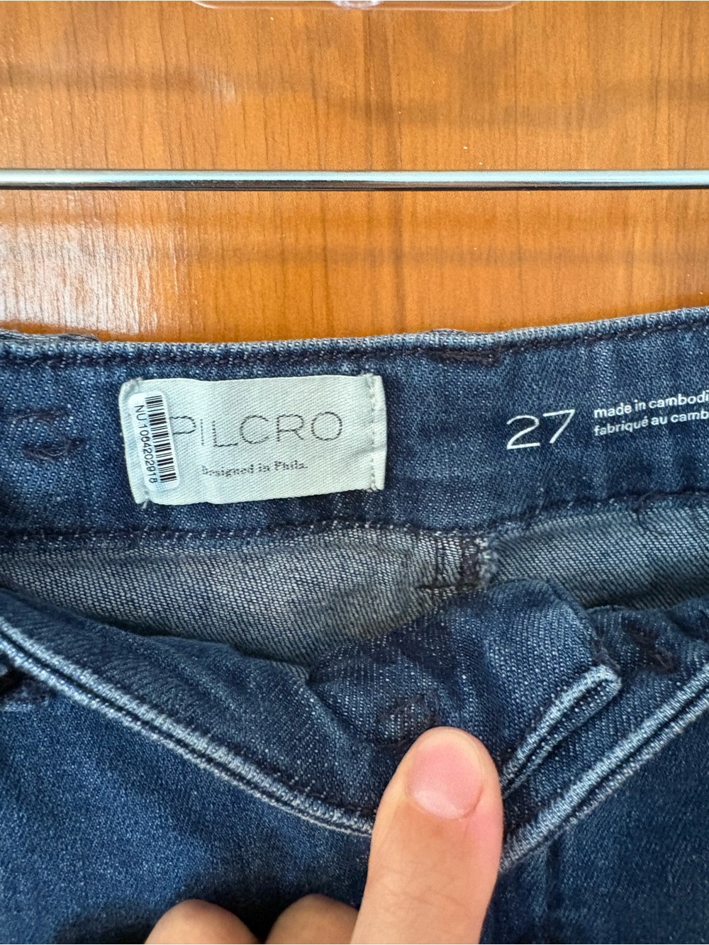 Anthropologie Pilcro Wide-Leg High-Rise Jeans in Dark Blue - Picture 4 of 6